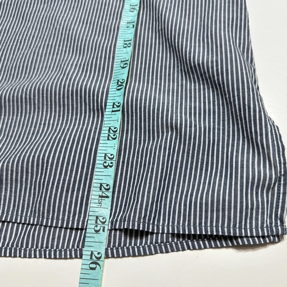 Talbots Floral Embroidered Striped Blouse Tunic‎ Womens XS Boho Lightweight Top